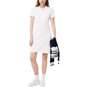 Lacoste Women’s Slim Fit Stretch Petit Piqué Polo Dress(White)