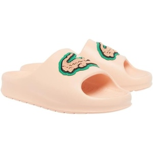 Lacoste womens [公式] レディース Serve Slide 1.0 125 1 Cfa(Peach Croc With Outline)