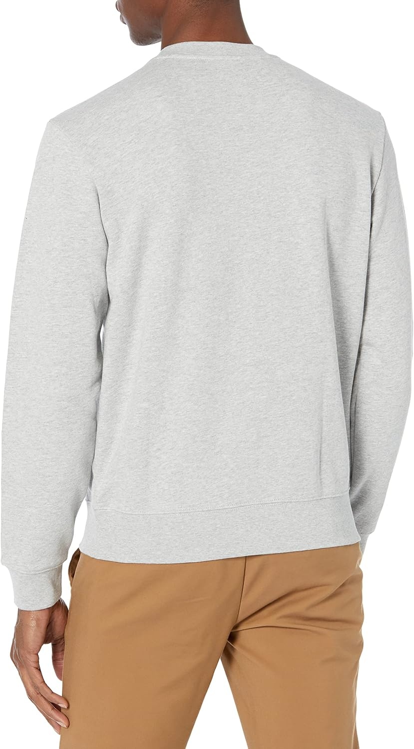 image:imageLacoste Adult Long Sleeve Lacoste Bold Print Crewneck SweatshirtSilver Chine