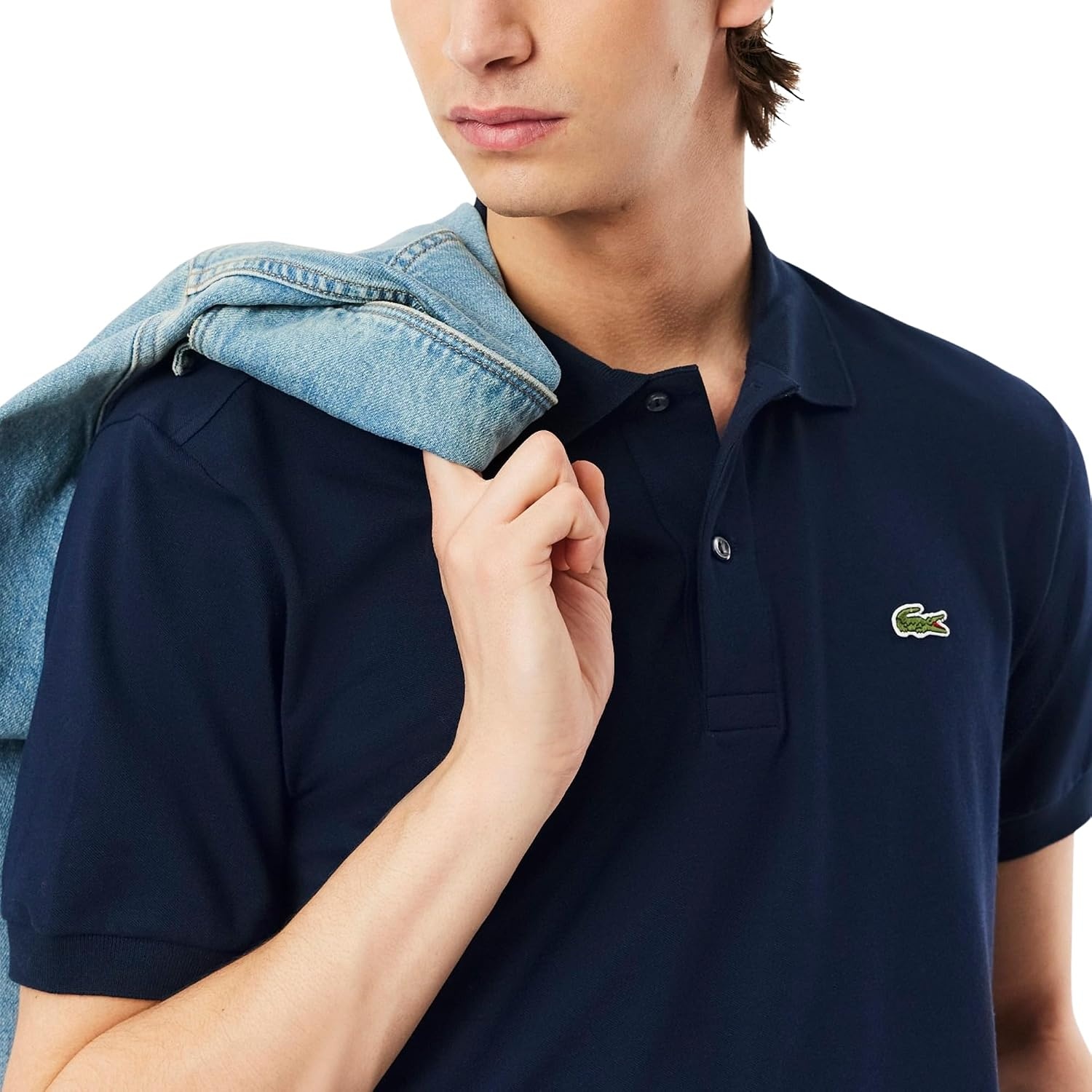 image:imageLacoste Classic Fit L1212 Light Pique PoloNavy Blue