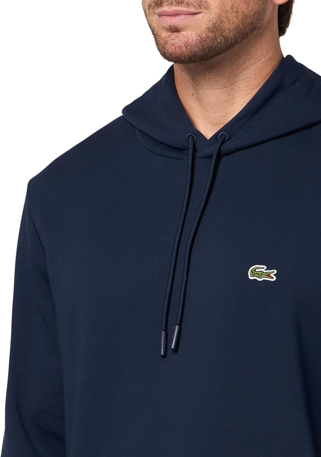image:imageLacoste Cotton Fleece HoodieNavy Blue