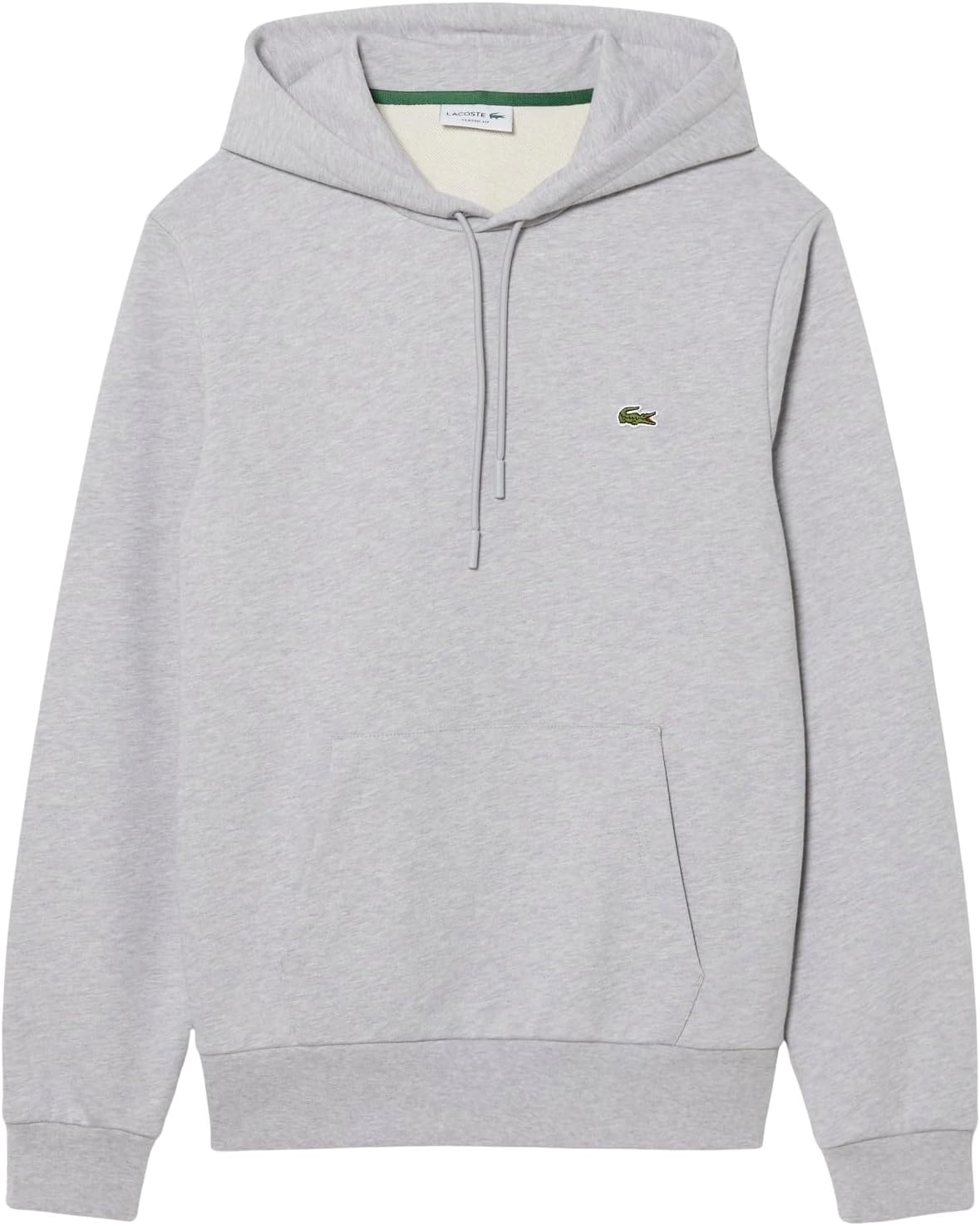 image:imageLacoste Cotton Fleece HoodieSilver Chine