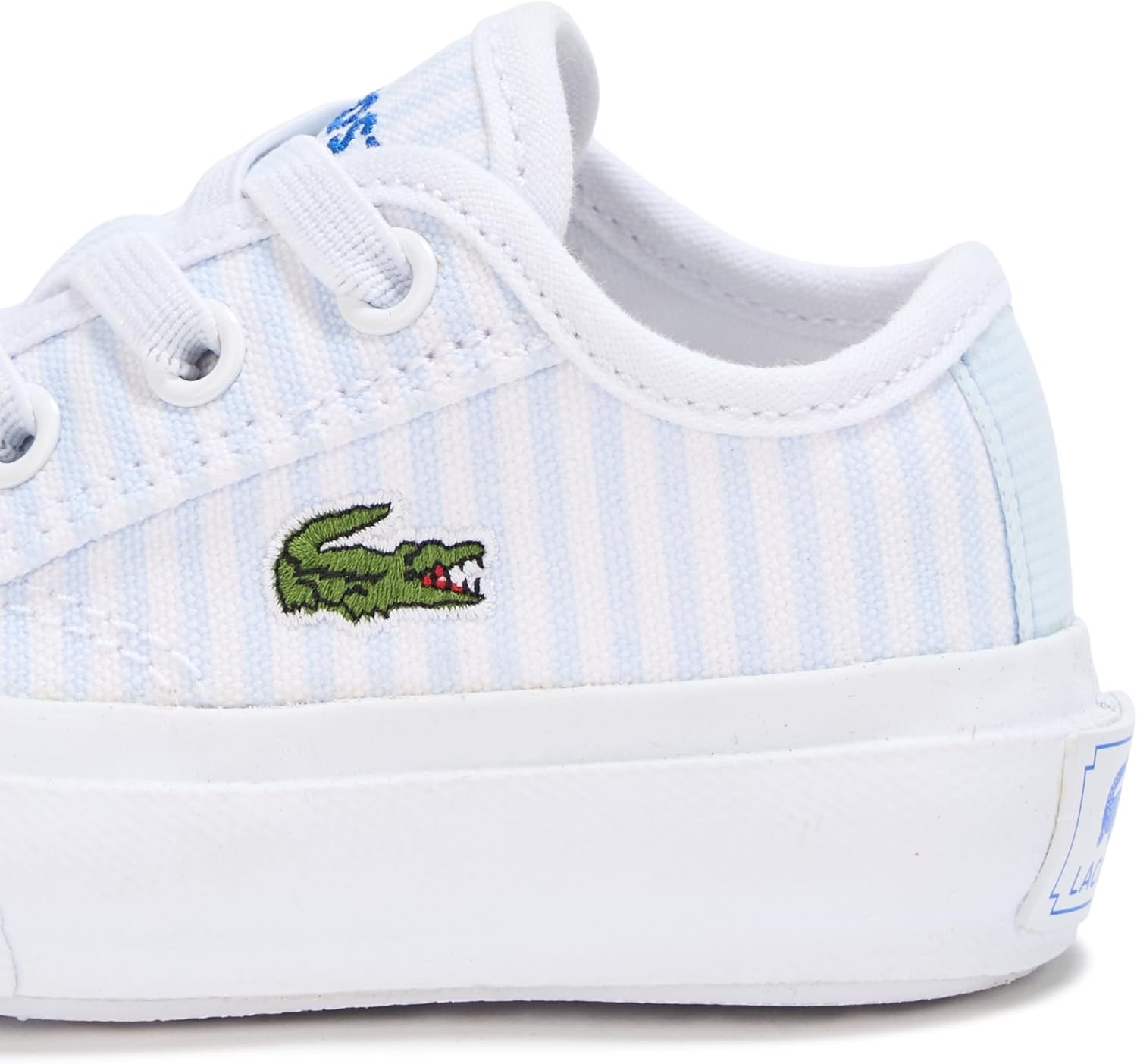 image:imageLacoste Kids Infants Backcourt SneakerStripes Light BlueWhite
