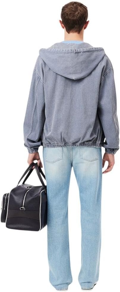 image:imageLacoste Mens 5 Pocket Straight Cut Indigo JeansWashed Bleach