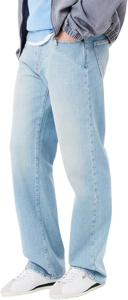 image:imageLacoste Mens 5 Pocket Straight Cut Indigo JeansWashed Bleach