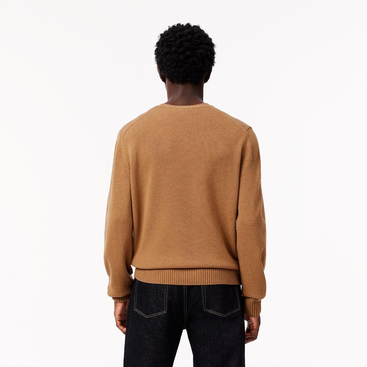 image:imageLacoste Mens Carded Wool Crew Neck SweaterCookie