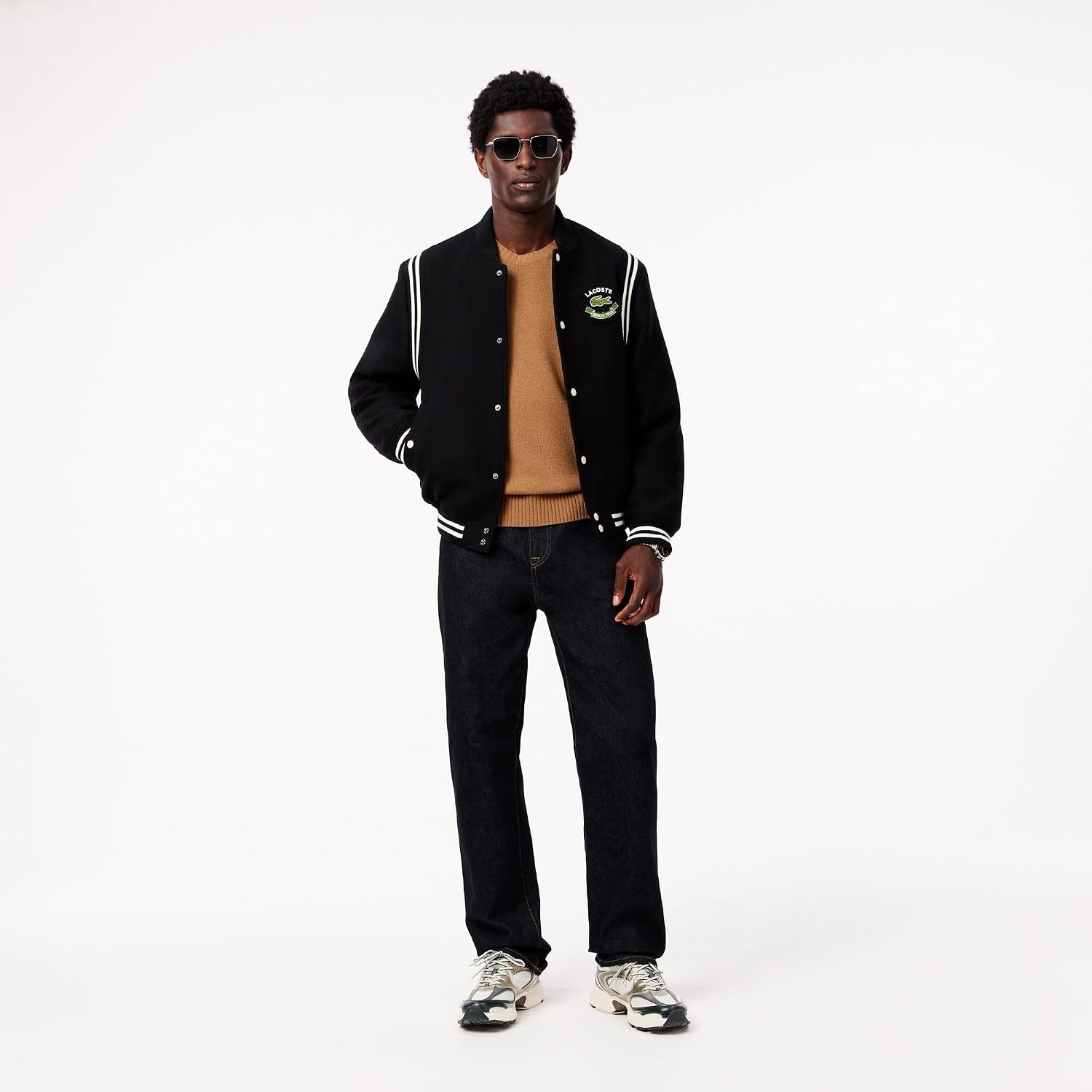 image:imageLacoste Mens Carded Wool Crew Neck SweaterCookie