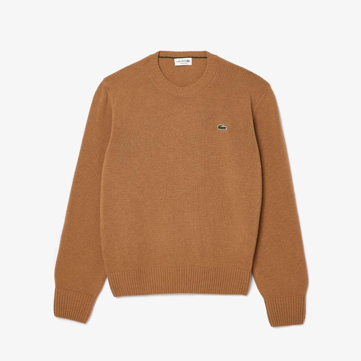 image:imageLacoste Mens Carded Wool Crew Neck SweaterCookie