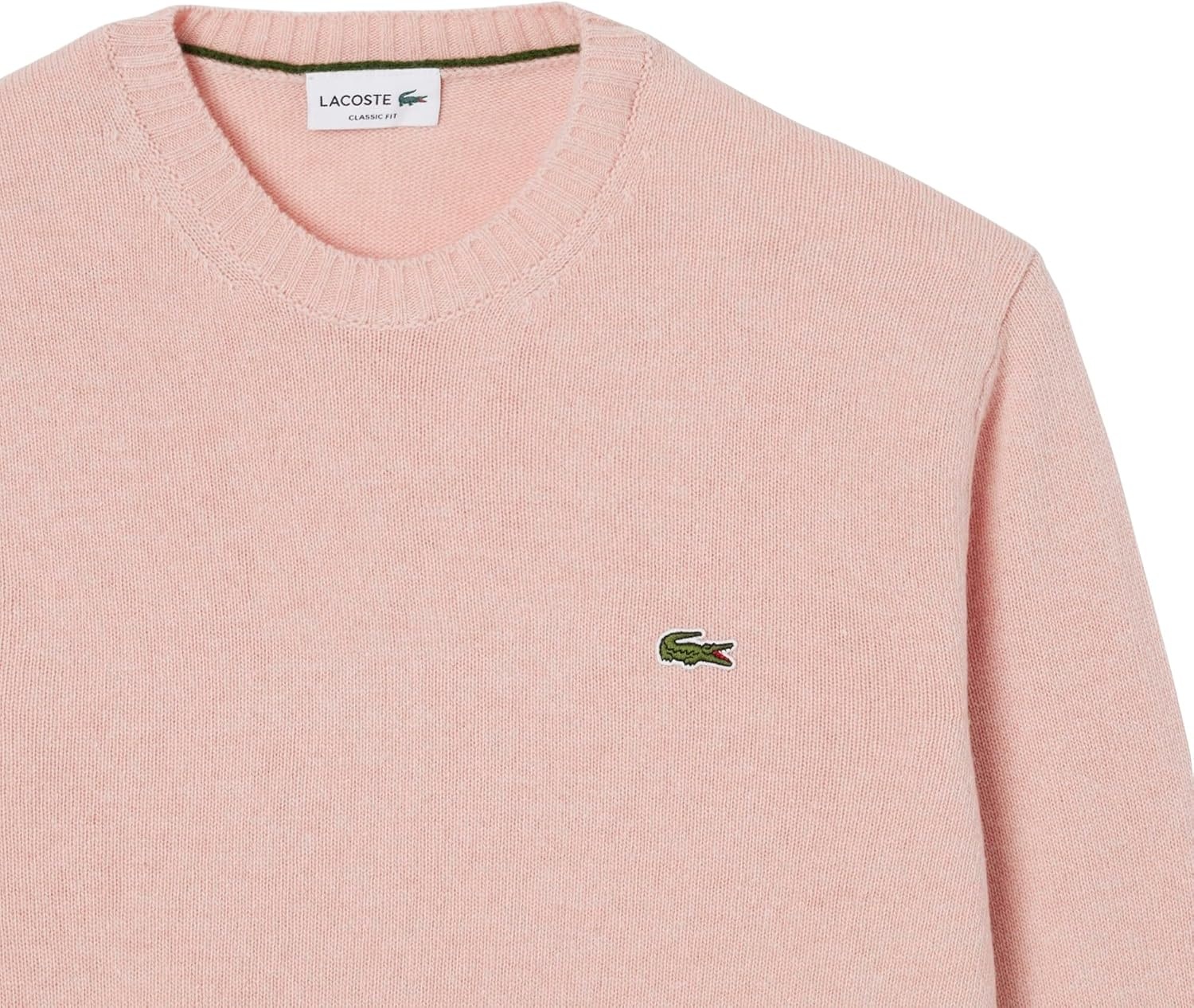 image:imageLacoste Mens Carded Wool Crew Neck SweaterNidus Chine