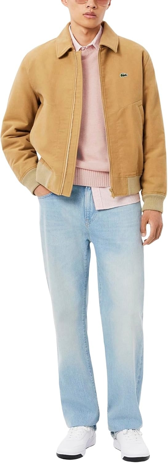 image:imageLacoste Mens Carded Wool Crew Neck SweaterNidus Chine