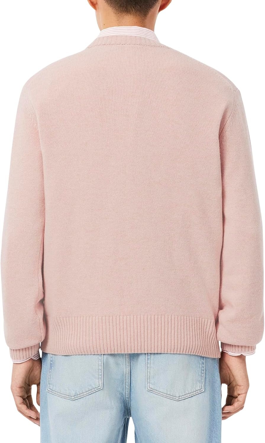 image:imageLacoste Mens Carded Wool Crew Neck SweaterNidus Chine