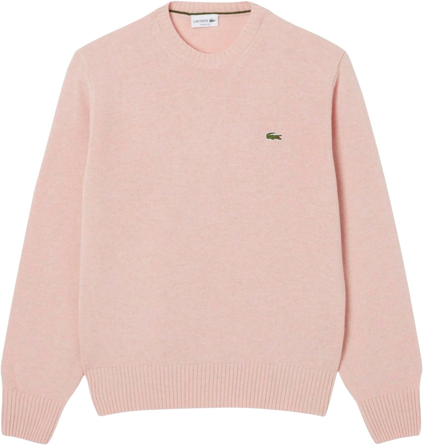 image:imageLacoste Mens Carded Wool Crew Neck SweaterNidus Chine
