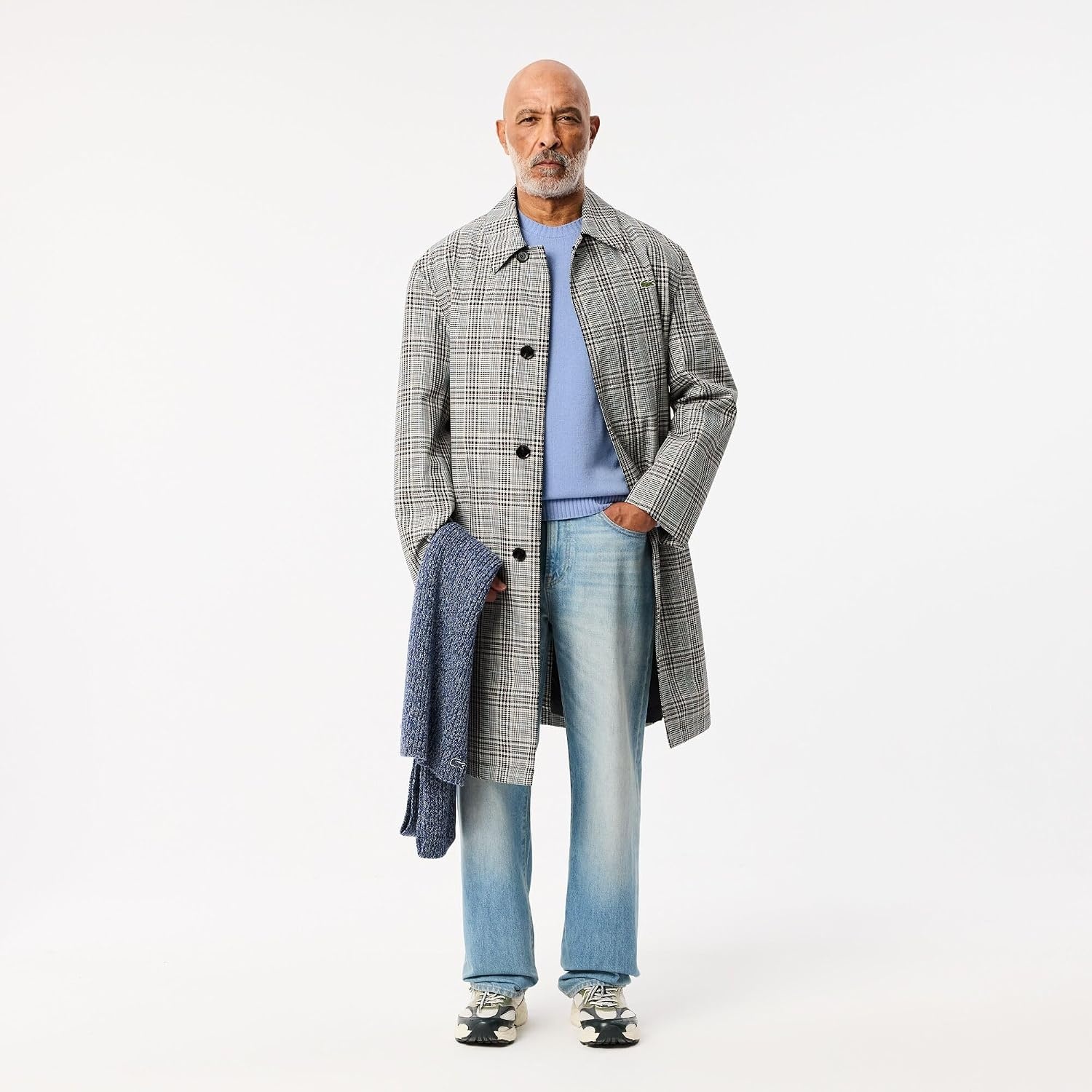 image:imageLacoste Mens Carded Wool Crew Neck SweaterOverview
