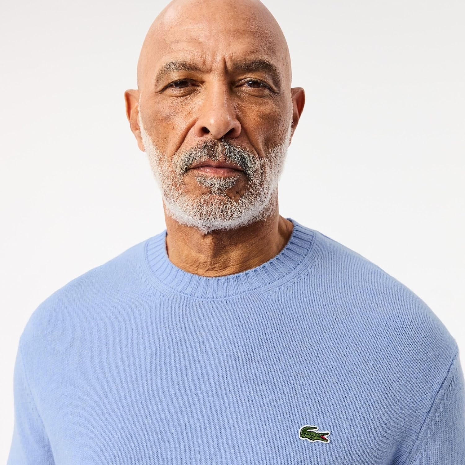 image:imageLacoste Mens Carded Wool Crew Neck SweaterOverview