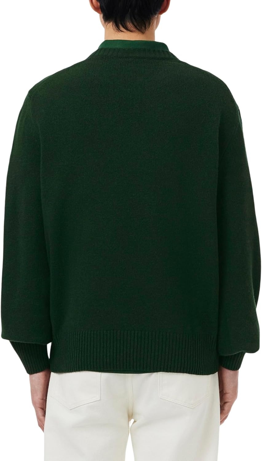 image:imageLacoste Mens Carded Wool Crew Neck SweaterSinople