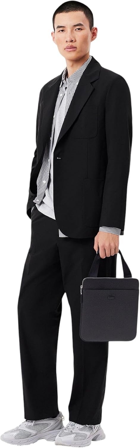 image:imageLacoste Mens Chantaco Leather Shoulder BagBlack