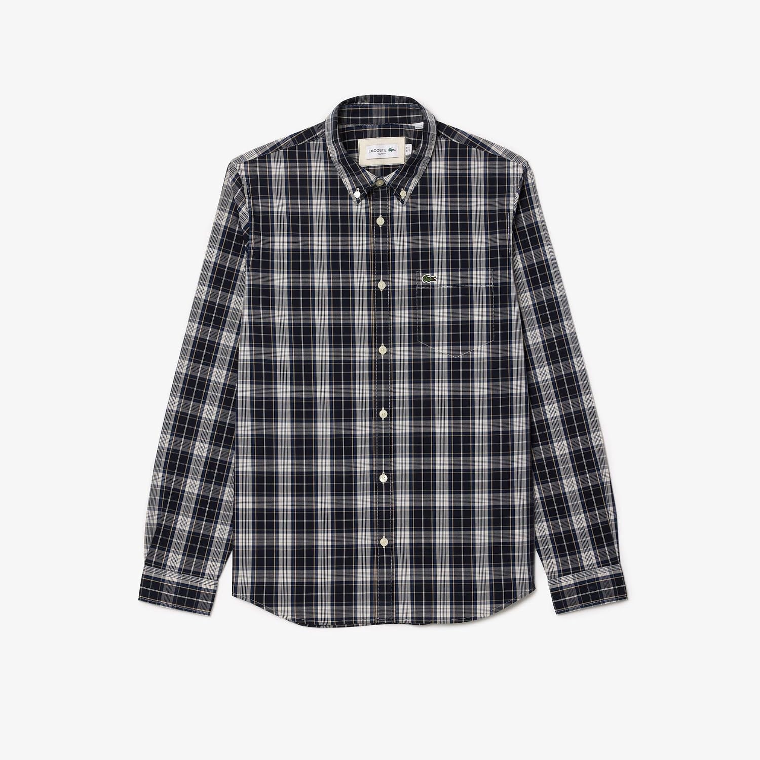 image:imageLacoste Mens Check Print Stretch ShirtAbysmHammam