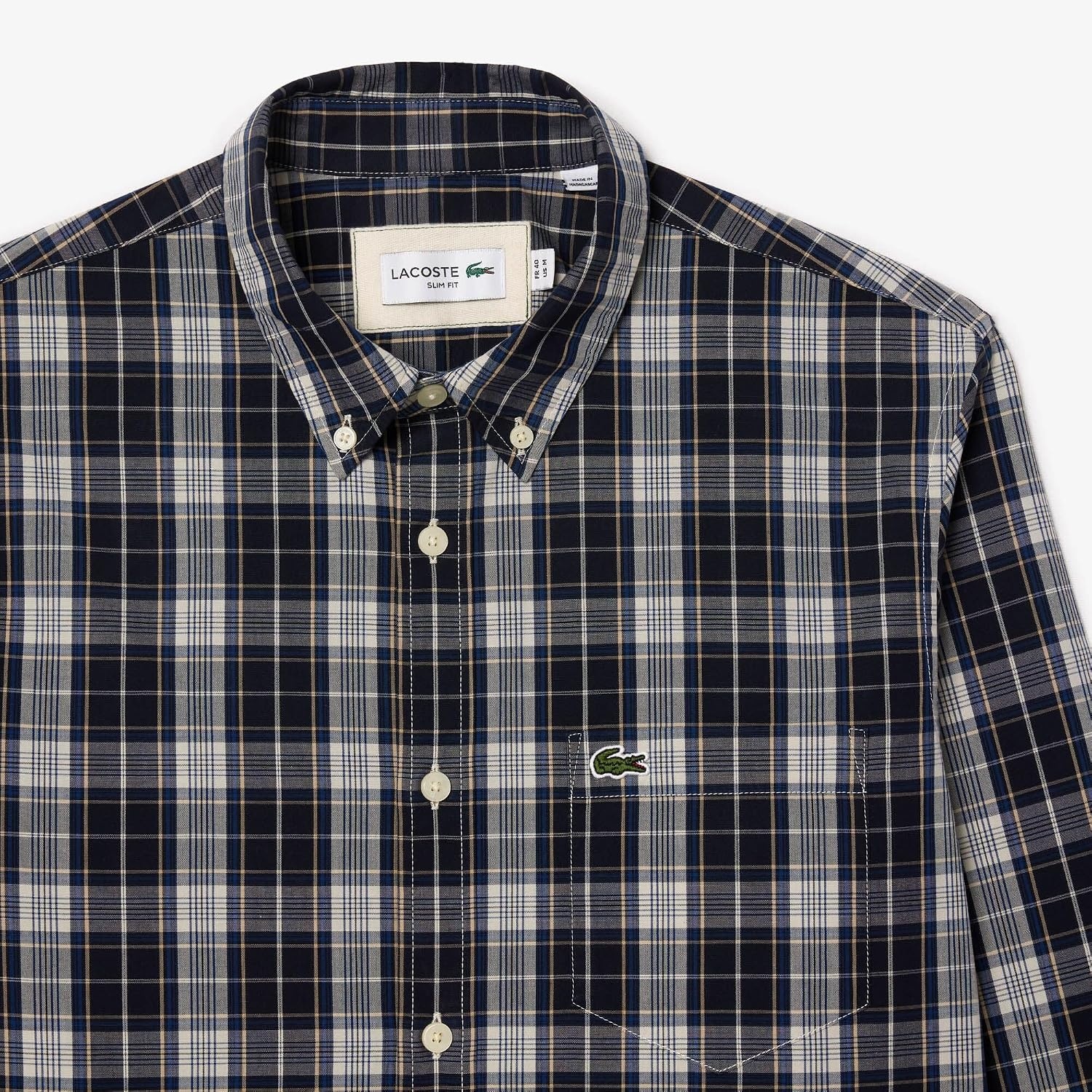 image:imageLacoste Mens Check Print Stretch ShirtAbysmHammam