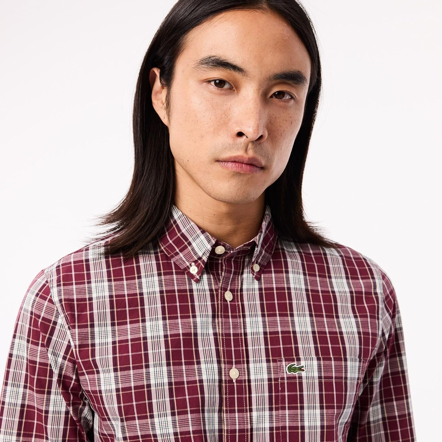 image:imageLacoste Mens Check Print Stretch ShirtExpressoHammam