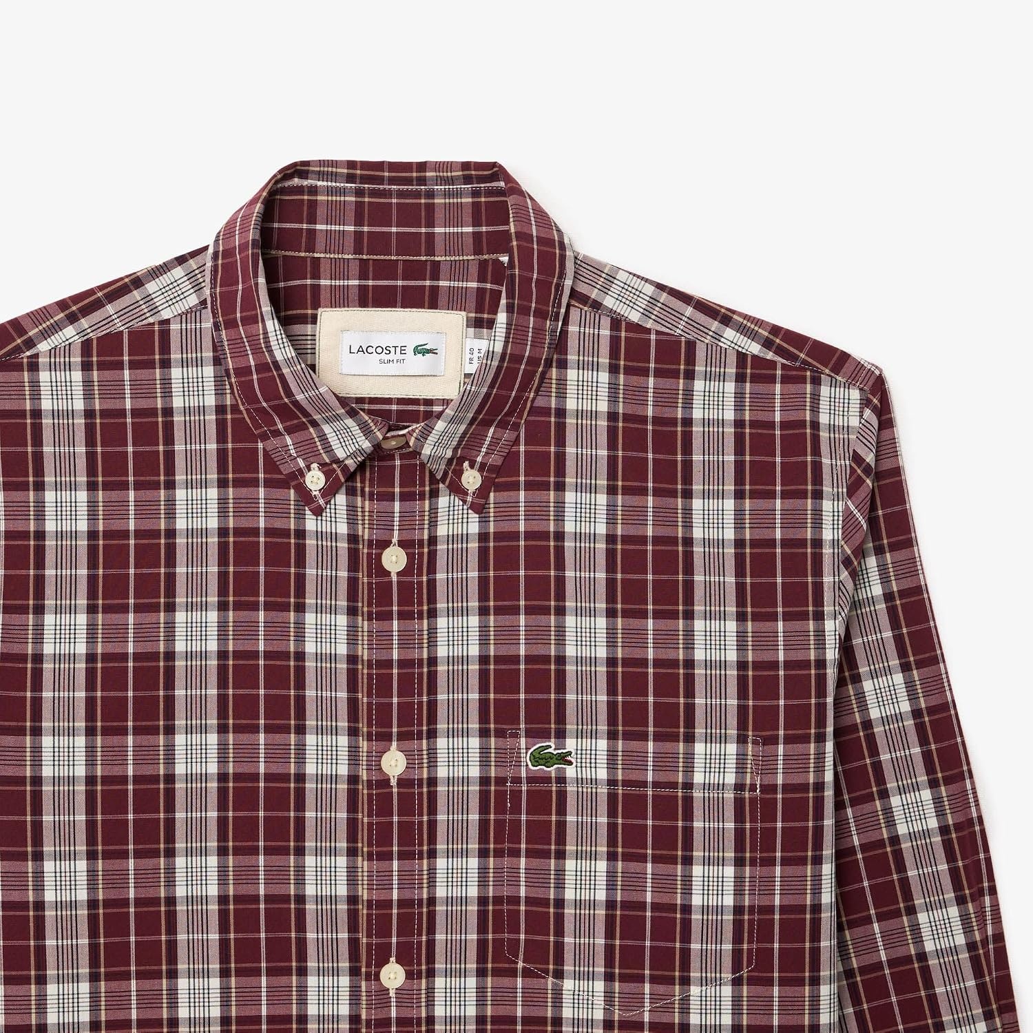image:imageLacoste Mens Check Print Stretch ShirtExpressoHammam