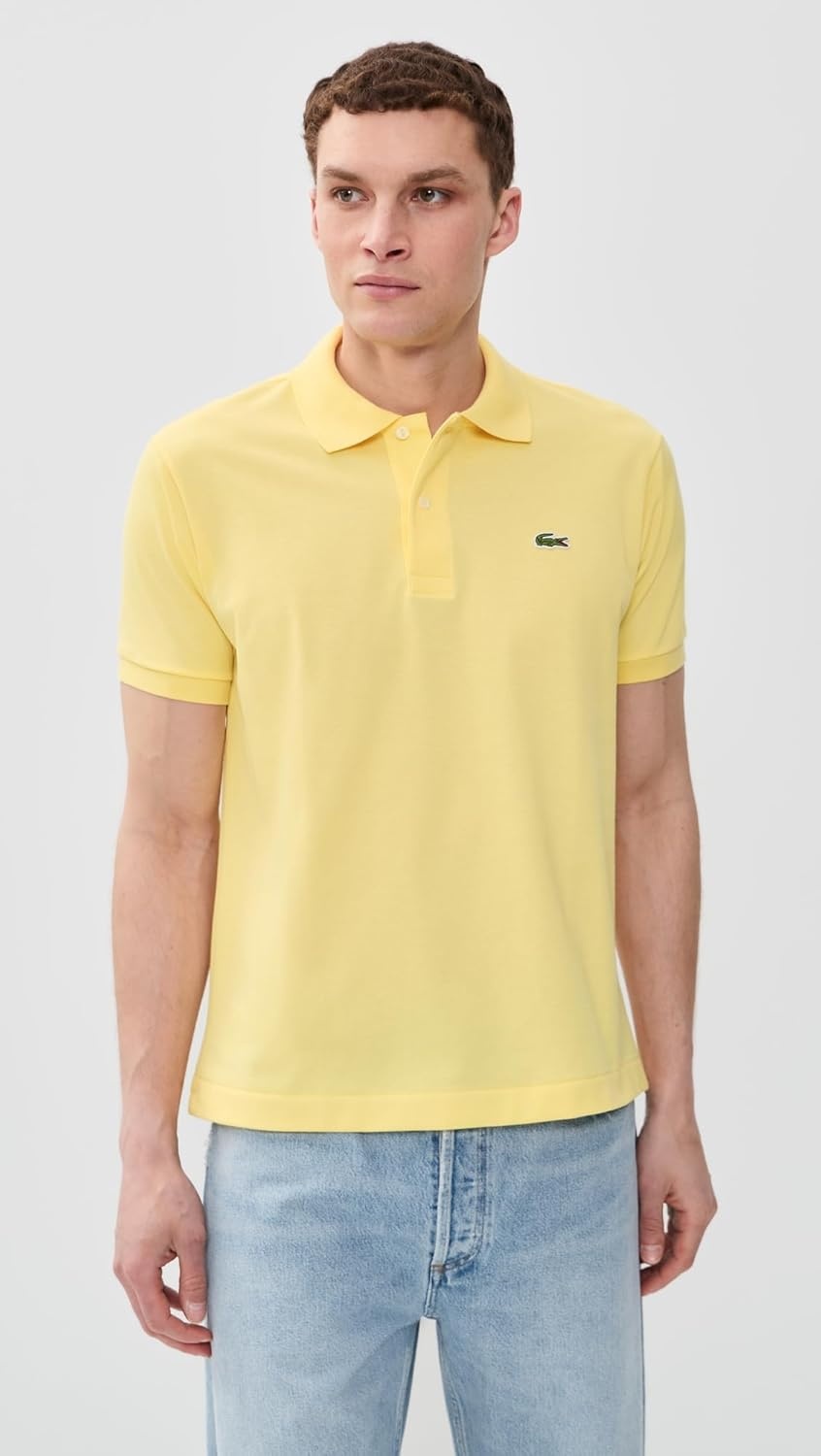 image:imageLacoste Mens Classic Fit L1212 Original Piqu Polo Shirt Yellow XLarge
