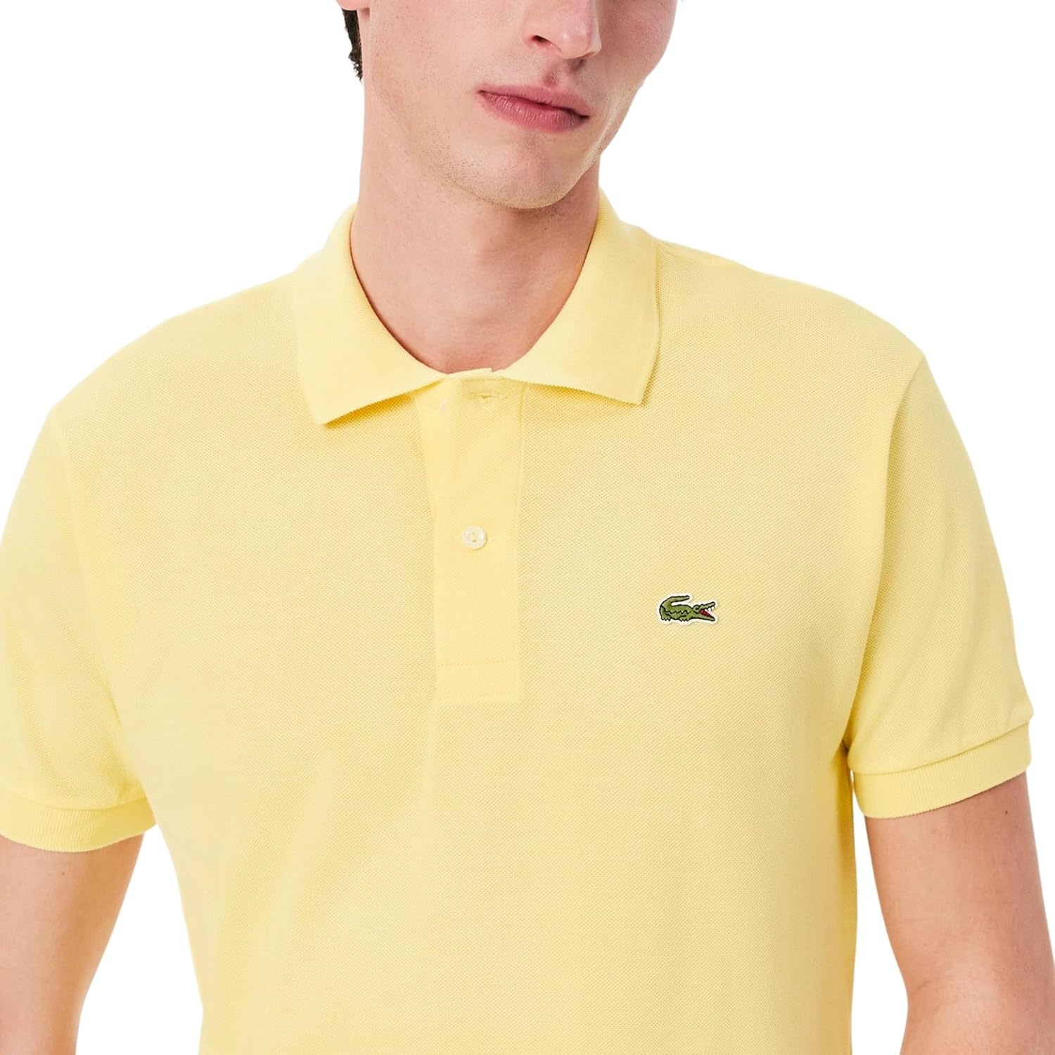 image:imageLacoste Mens Classic Fit L1212 Original Piqu Polo Shirt Yellow XLarge