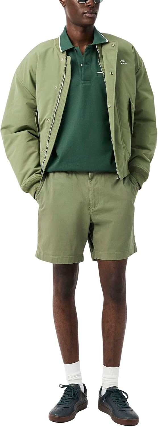 image:imageLacoste Mens Classic Fit Pocket Accent L1212 Polo ShirtGreenFlour