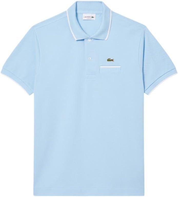 image:imageLacoste Mens Classic Fit Pocket Accent L1212 Polo ShirtOverviewFlour