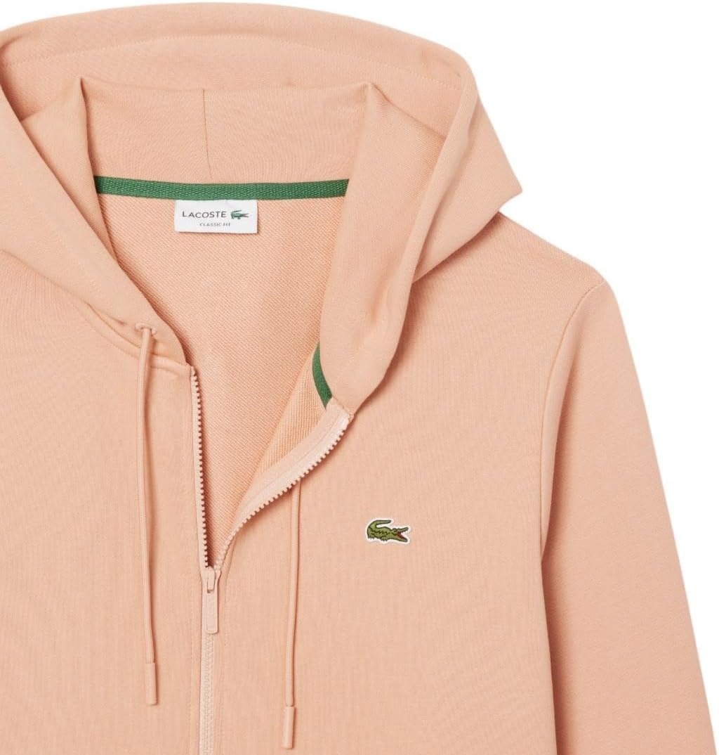 image:imageLacoste Mens Classic Fit Zipped Fleece SweatshirtLatte