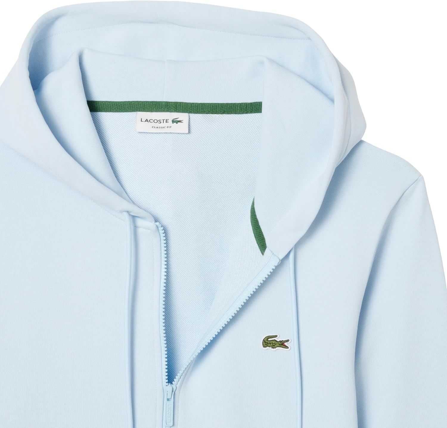 image:imageLacoste Mens Classic Fit Zipped Fleece SweatshirtLight Blue