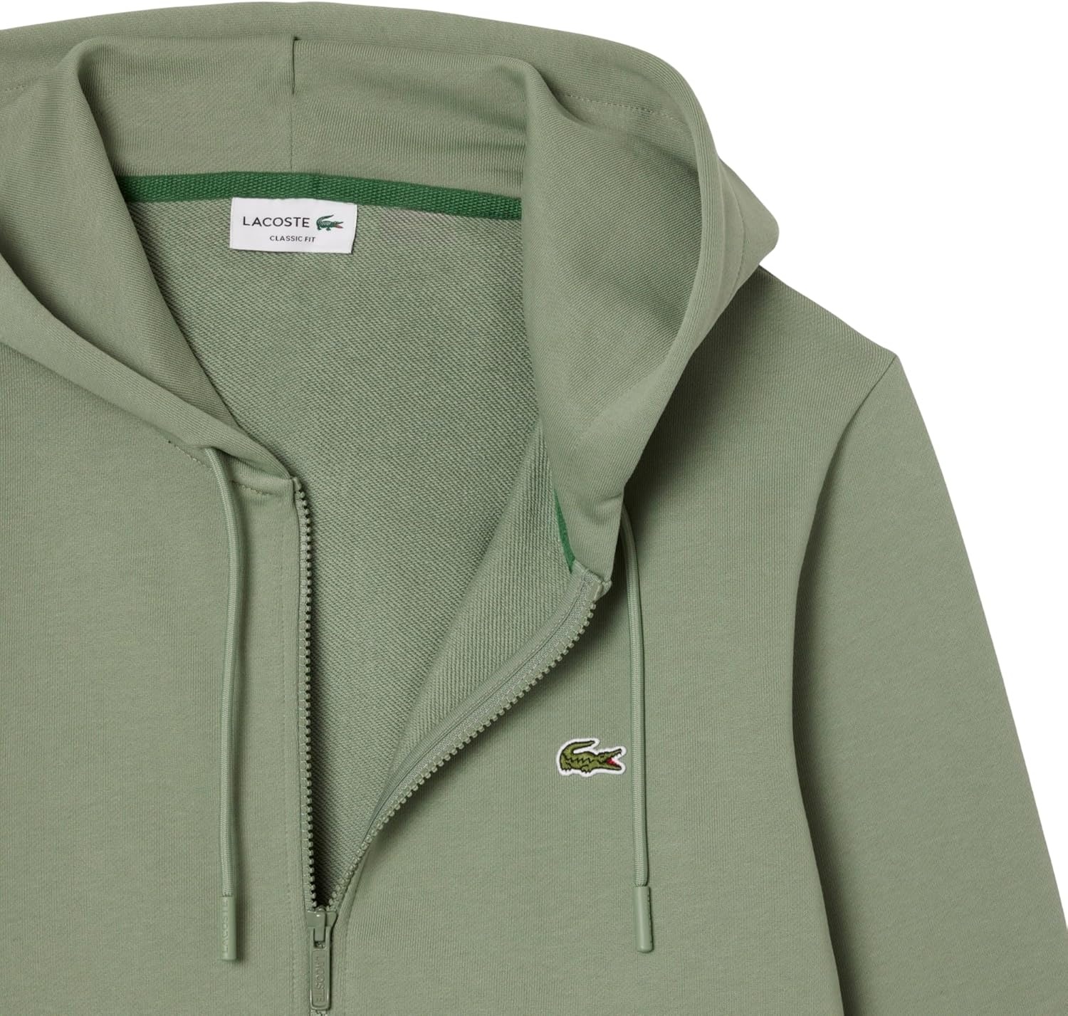 image:imageLacoste Mens Classic Fit Zipped Fleece SweatshirtThyme