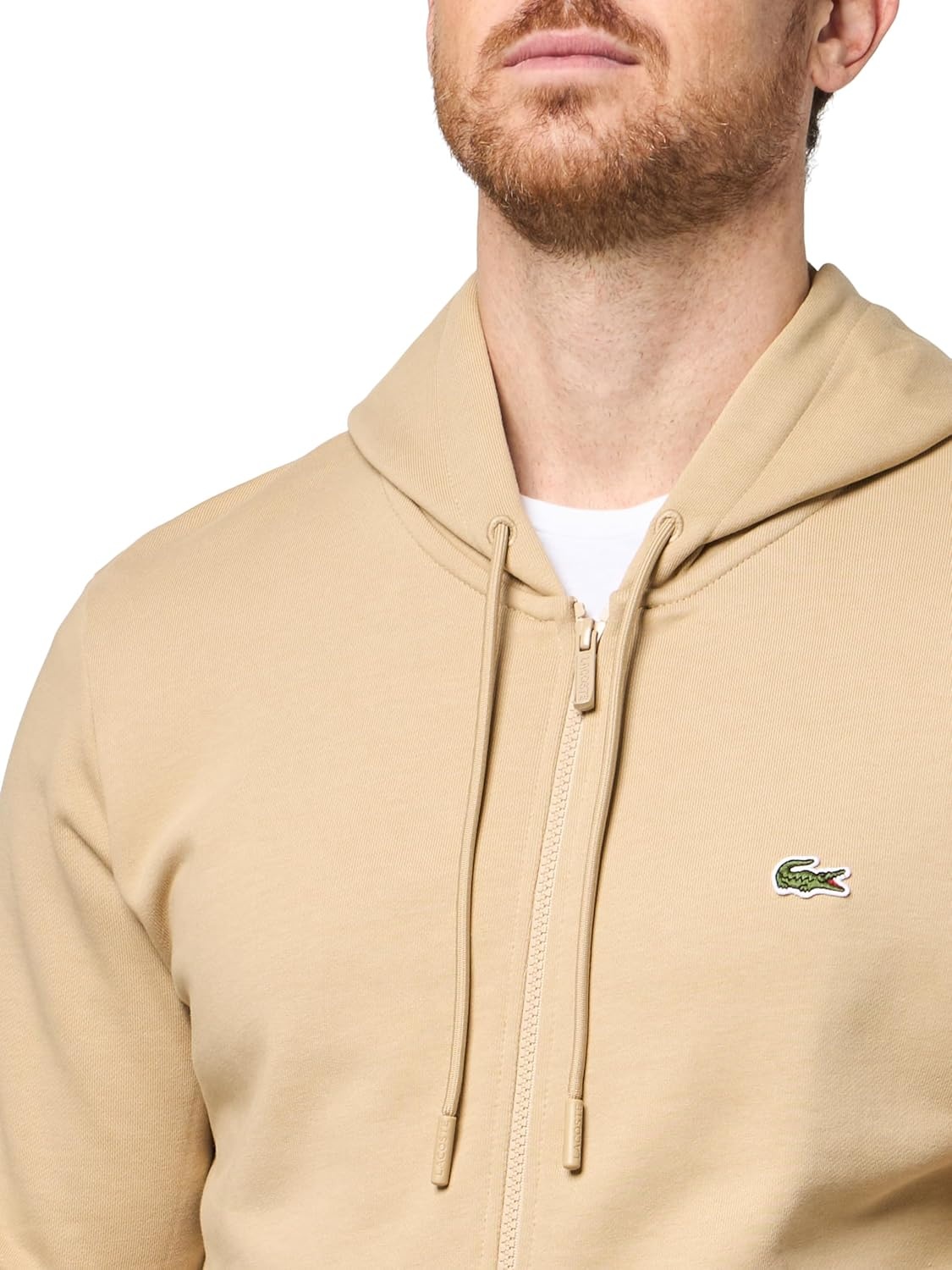 image:imageLacoste Mens Classic Fit Zipped Fleece SweatshirtViennese