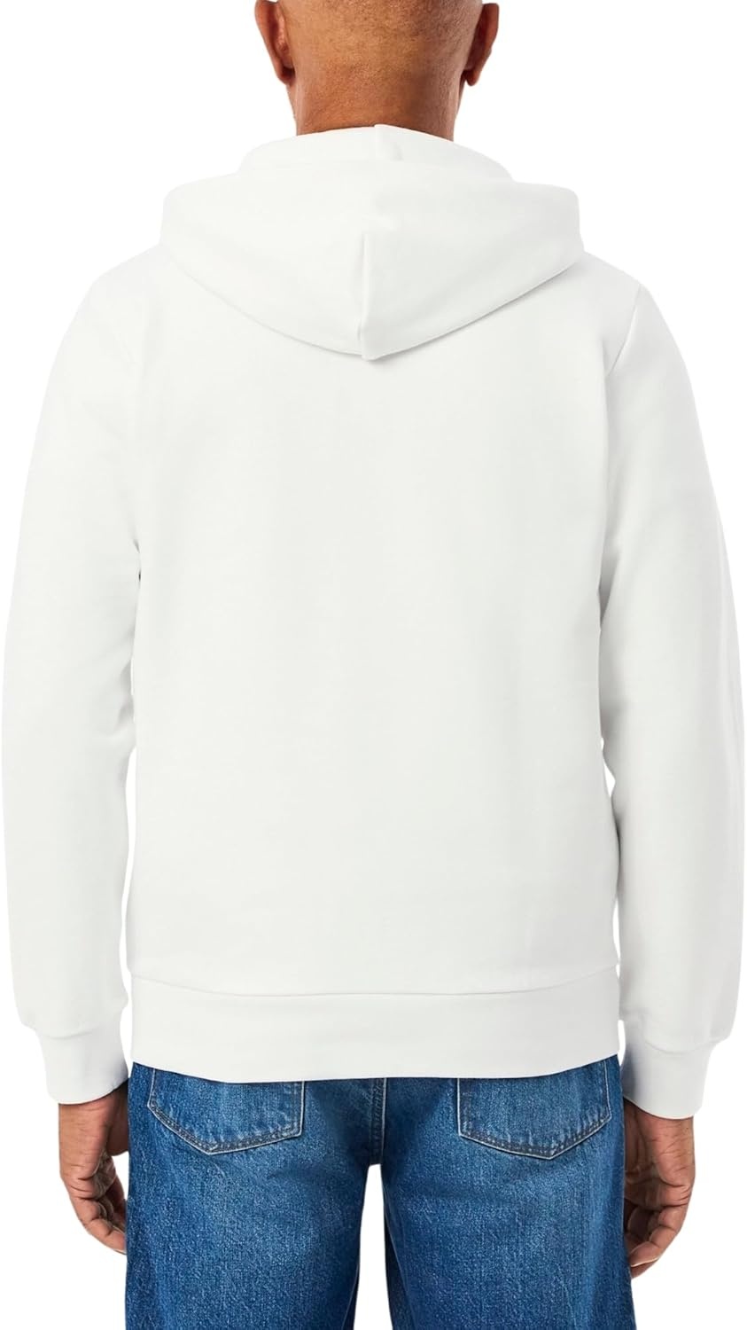 image:imageLacoste Mens Classic Fit Zipped Fleece SweatshirtWhite