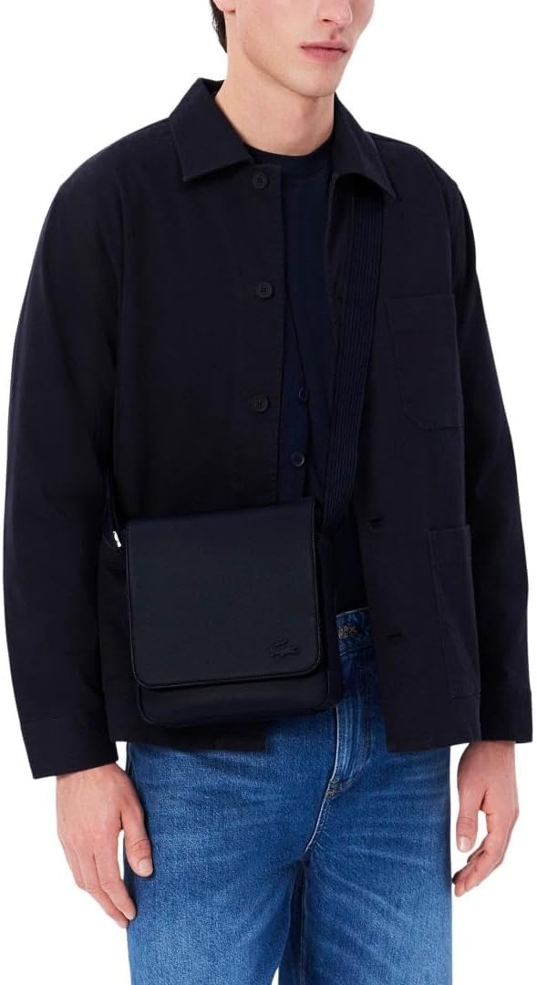 image:imageLacoste Mens Classic Flap Close Shoulder BagMidnight Blue
