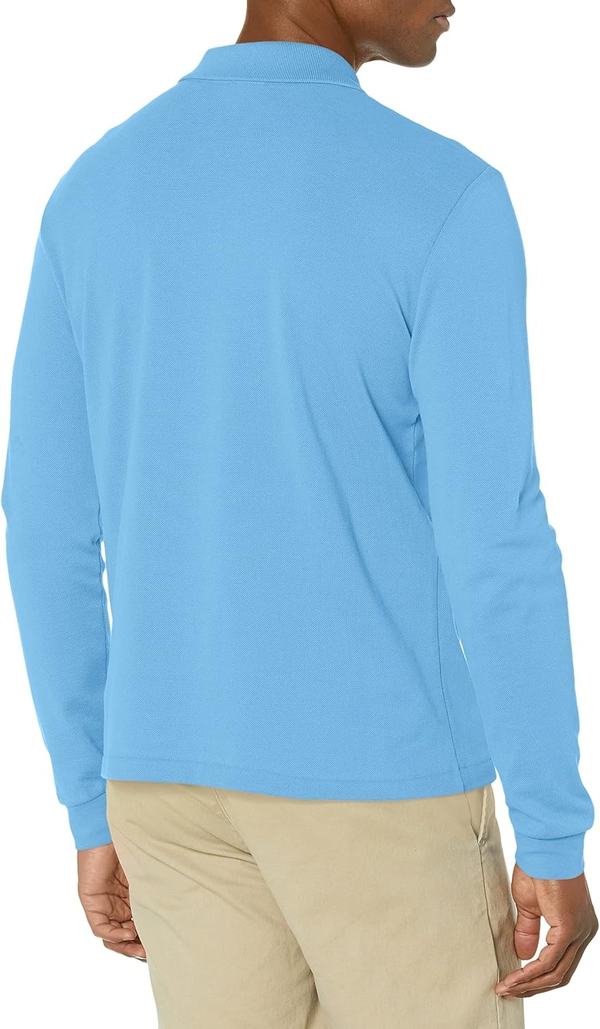 image:imageLacoste Mens Classic Long Sleeve Pique Polo ShirtArgentine Blue