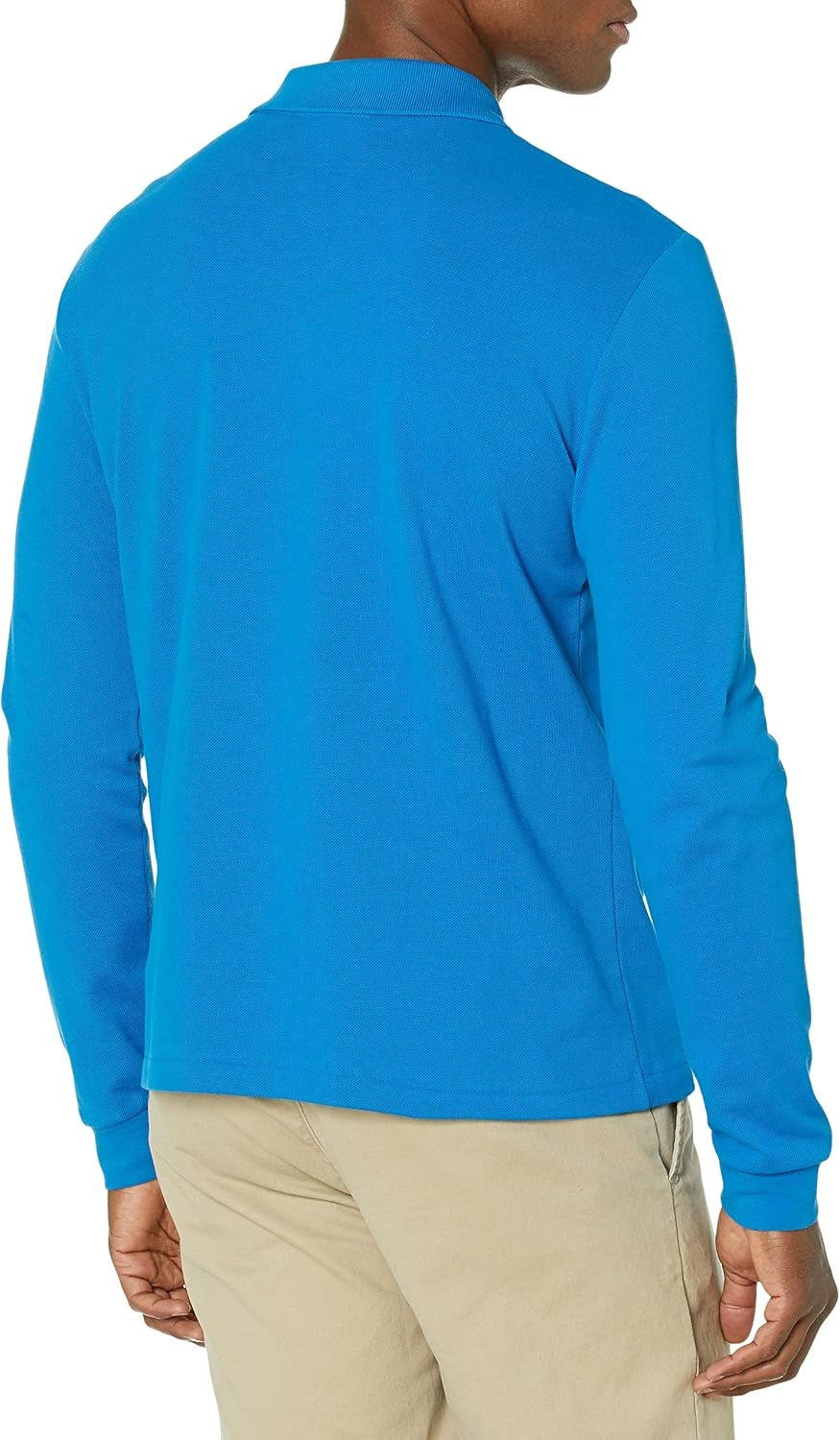 image:imageLacoste Mens Classic Long Sleeve Pique Polo ShirtAthens Blue