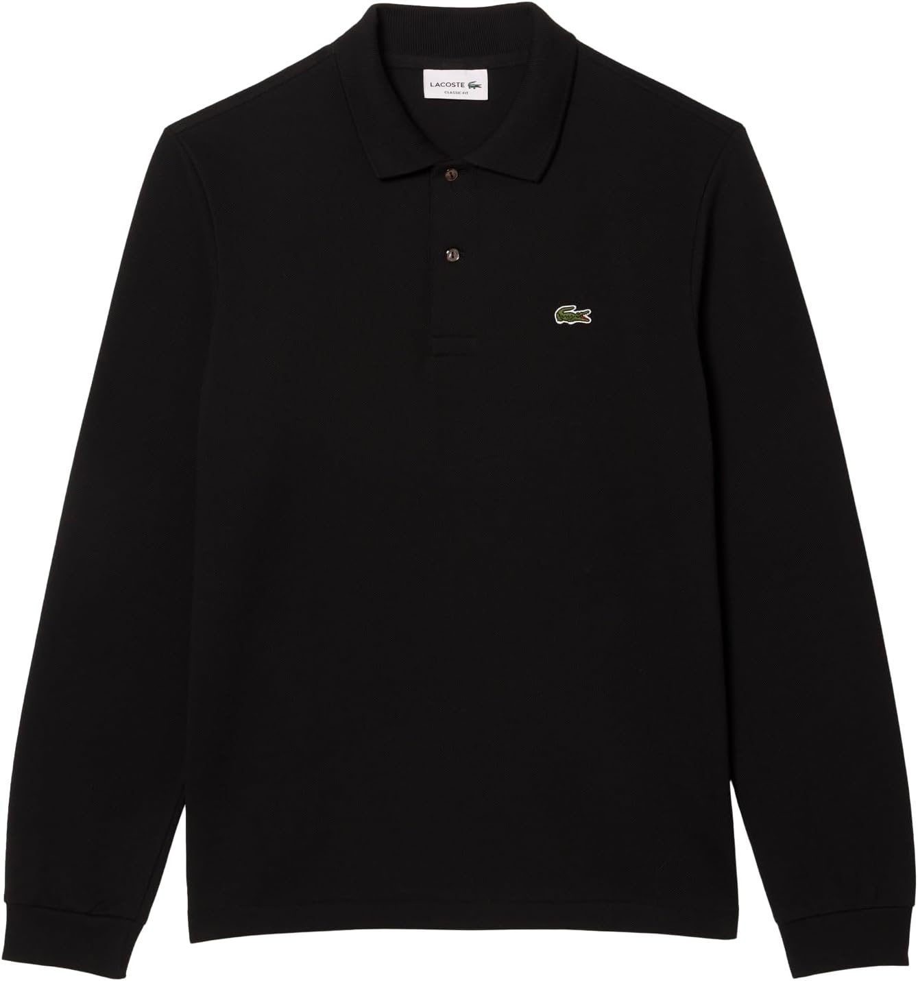 image:imageLacoste Mens Classic Long Sleeve Pique Polo ShirtBlack