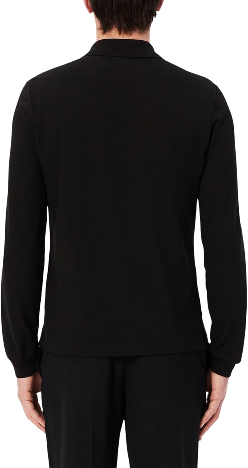 image:imageLacoste Mens Classic Long Sleeve Pique Polo ShirtBlack
