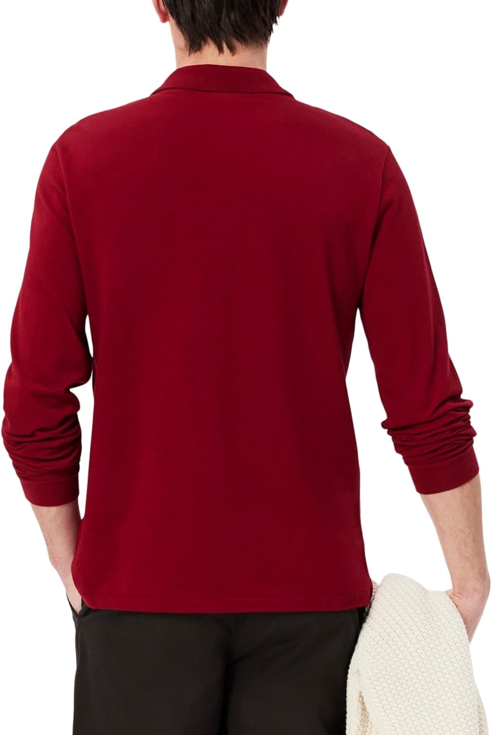 image:imageLacoste Mens Classic Long Sleeve Pique Polo ShirtBordeaux