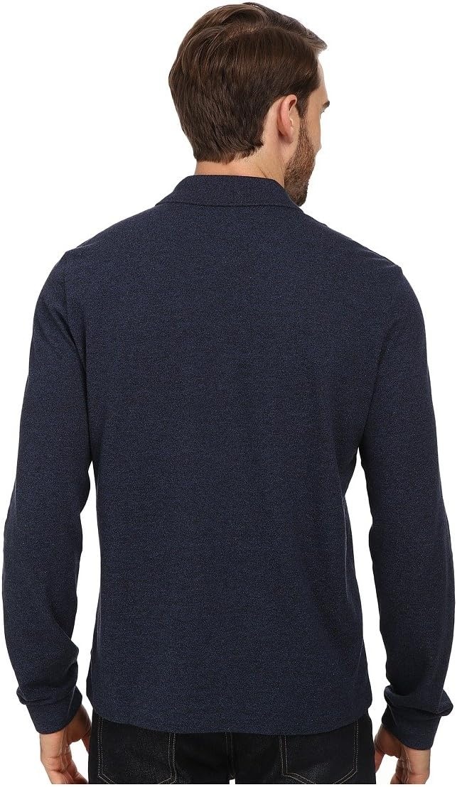 image:imageLacoste Mens Classic Long Sleeve Pique Polo ShirtDark Indigo Blue