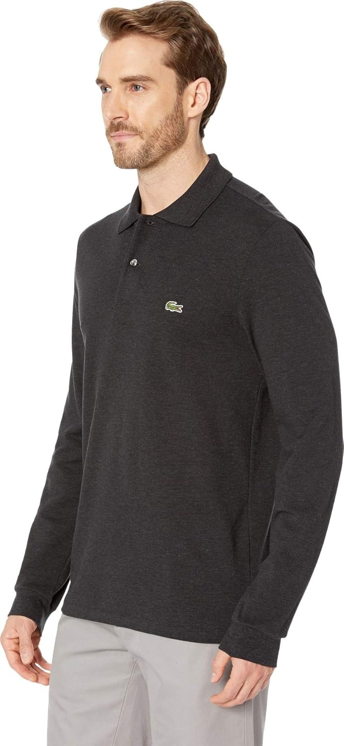 image:imageLacoste Mens Classic Long Sleeve Pique Polo ShirtLightning Chine