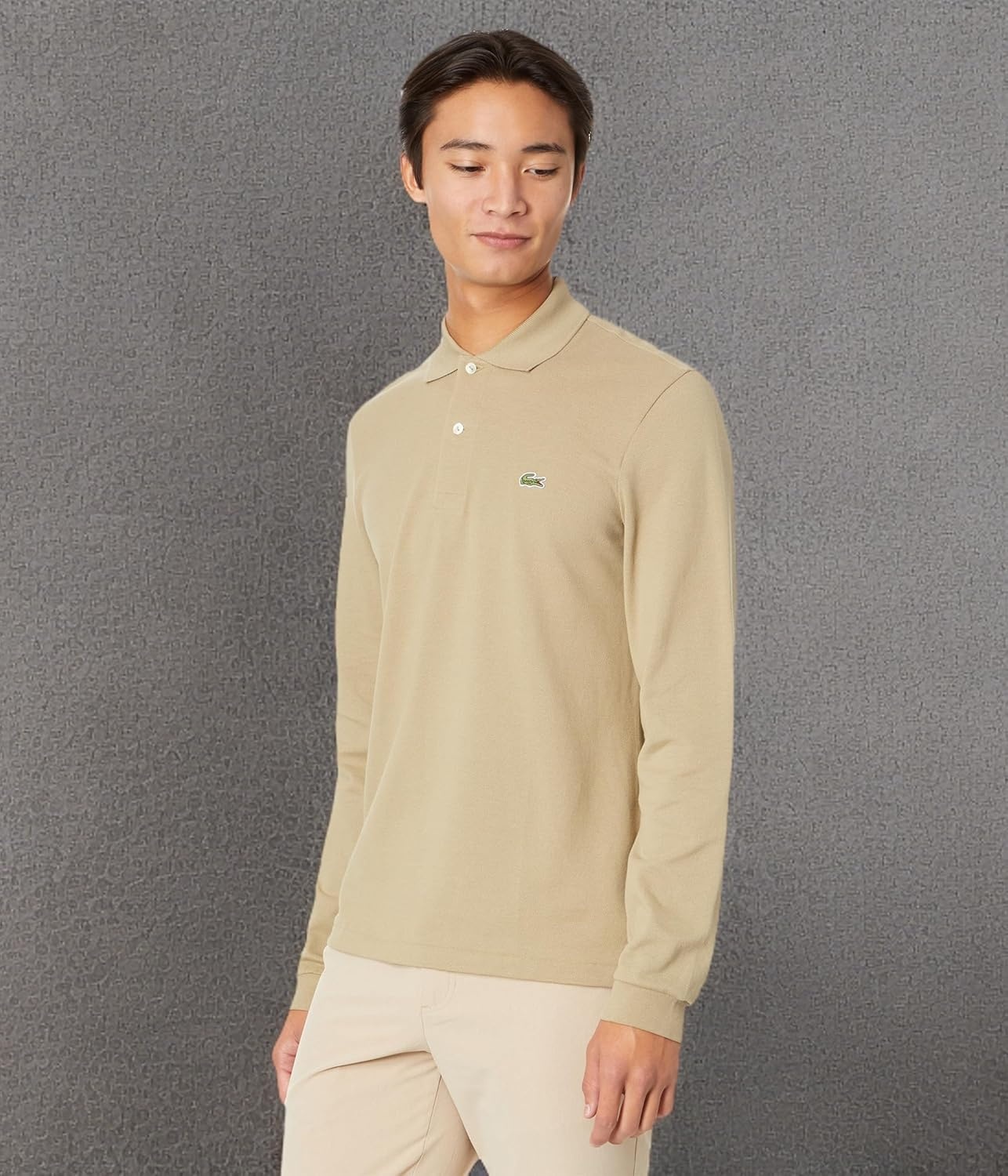 image:imageLacoste Mens Classic Long Sleeve Pique Polo ShirtLion