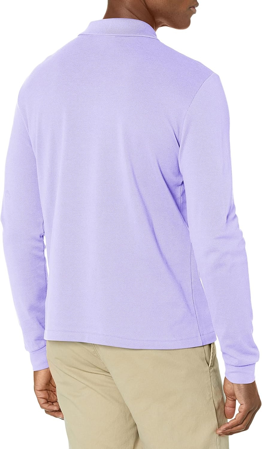 image:imageLacoste Mens Classic Long Sleeve Pique Polo ShirtNeva Purple