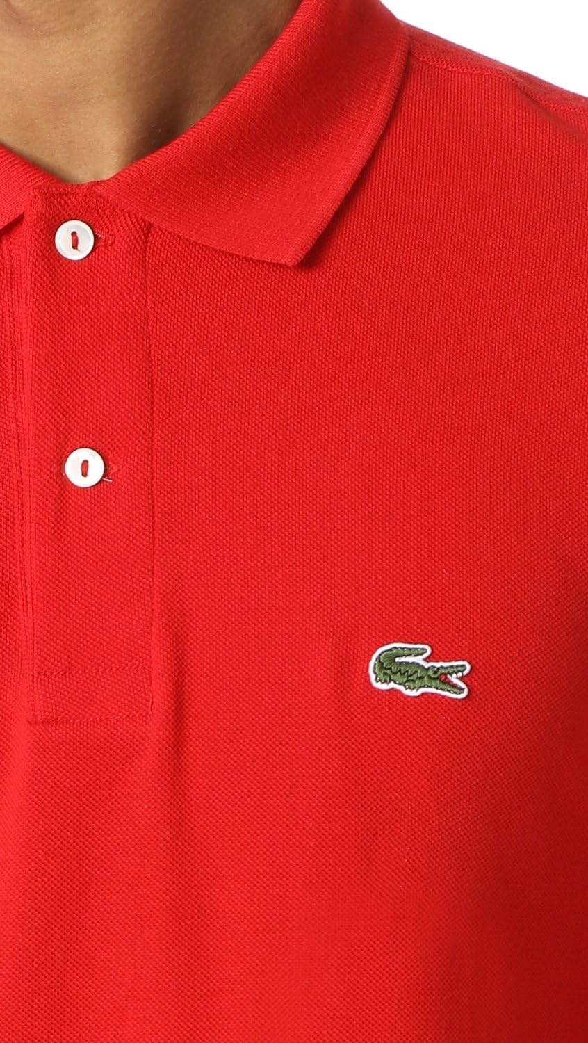 image:imageLacoste Mens Classic Long Sleeve Pique Polo ShirtRed
