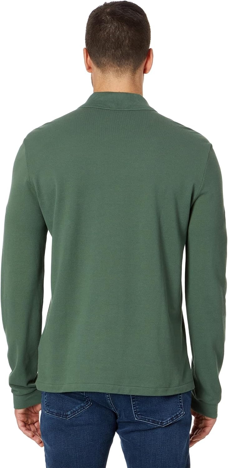 image:imageLacoste Mens Classic Long Sleeve Pique Polo ShirtSequoia