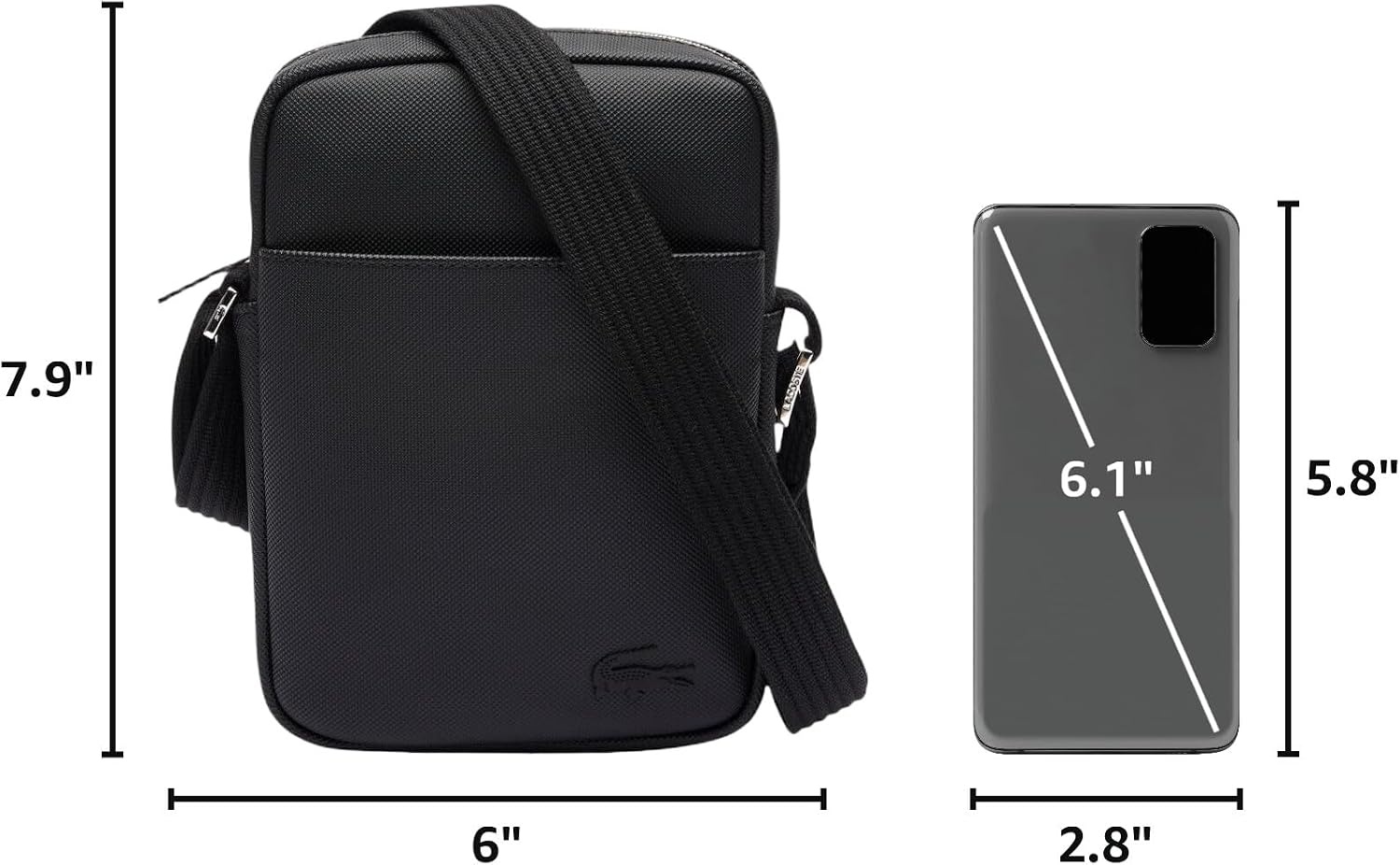 image:imageLacoste Mens Classic Pique Effect Satchel BagBlack