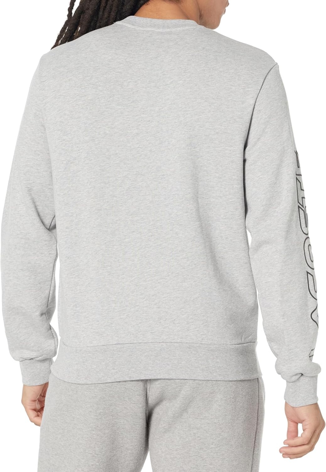 image:imageLacoste Mens ColourBlock Crew Neck SweatshirtSilver ChineBlack