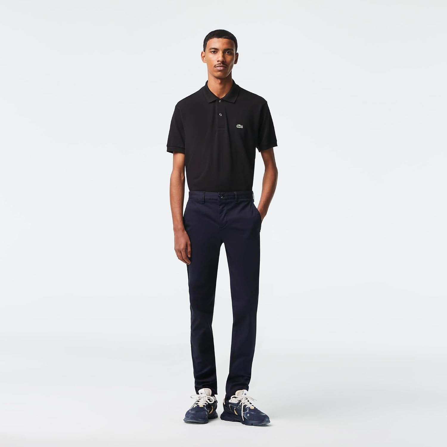 image:imageLacoste Mens Core Collection Slim Fit Chino PantAbysm