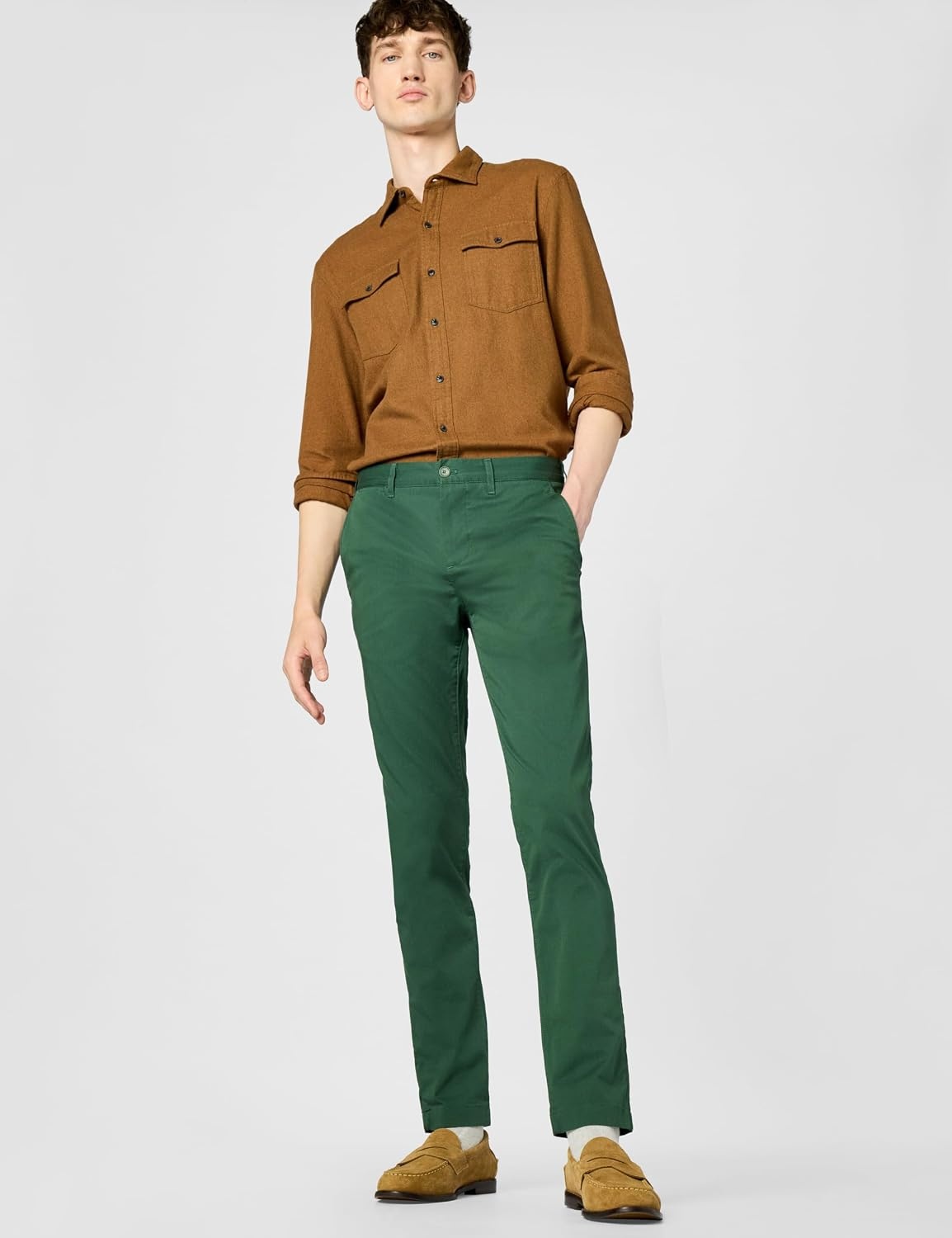 image:imageLacoste Mens Core Collection Slim Fit Chino PantSequoia