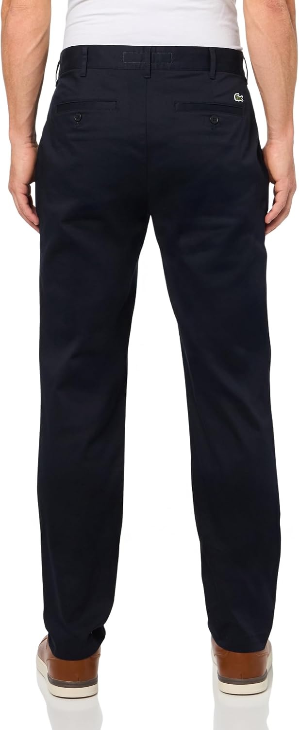 image:imageLacoste Mens Core Collection Slim Fit Stretch Cotton Chino PantDark Navy Blue